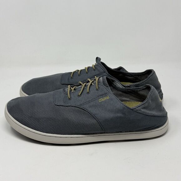 OluKai Nohea Moku Shoes Mens 11.5 Gray Casual Slip On Comfort Preppy Sneakers main image 13